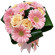 букет из кремовых роз и розовых гербер. Бермудские Острова