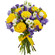 букет желтых роз и синих ирисов. Бермудские Острова